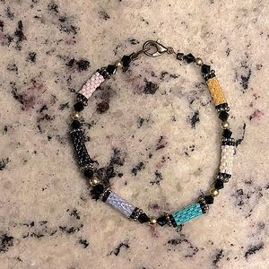 Hand crafted/Hand beaded bracelet- 7 3/4”